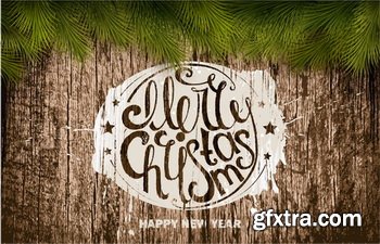 Wooden Christmas Backgrounds [ALL 10 SETS IN 1] 40xEPS