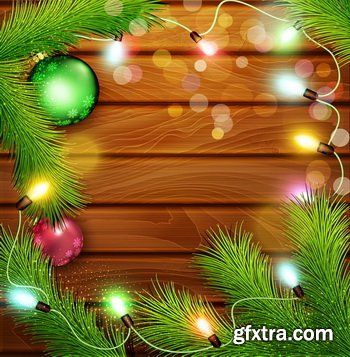 Wooden Christmas Backgrounds [ALL 10 SETS IN 1] 40xEPS