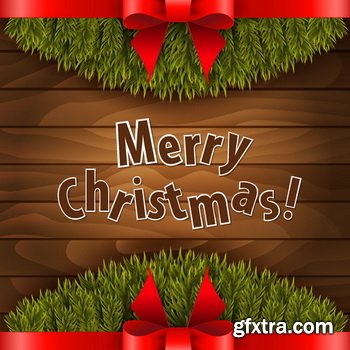 Wooden Christmas Backgrounds [ALL 10 SETS IN 1] 40xEPS