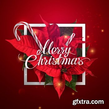 Red Christmas Backgrounds [ALL 16 SETS IN 1] 64xEPS