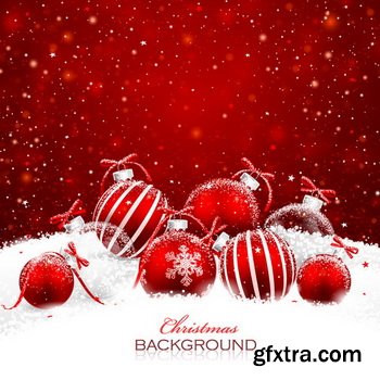 Red Christmas Backgrounds [ALL 16 SETS IN 1] 64xEPS