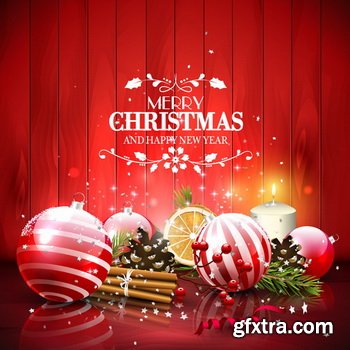 Red Christmas Backgrounds [ALL 16 SETS IN 1] 64xEPS