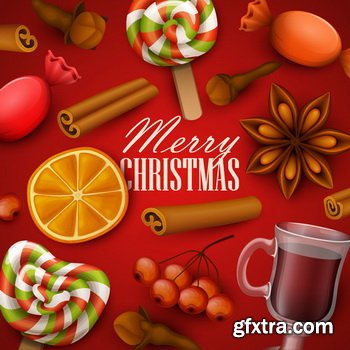 Red Christmas Backgrounds [ALL 16 SETS IN 1] 64xEPS