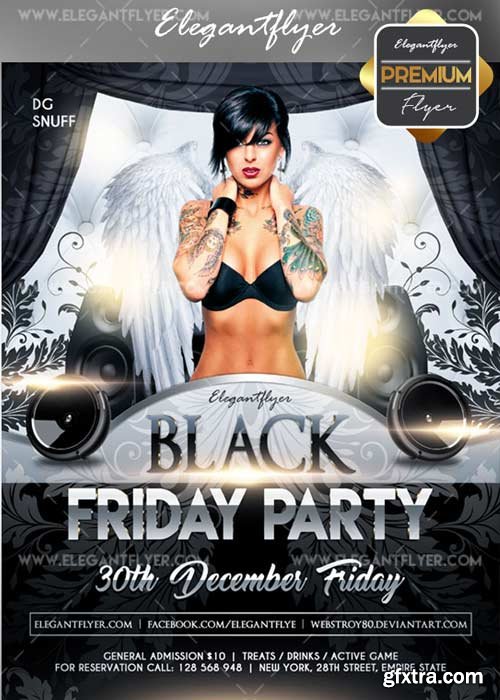 Black friday 2017 V02 Flyer PSD Template + Facebook Cover