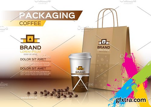 CreativeMarket - Vector coffee packaging mockup 1984452