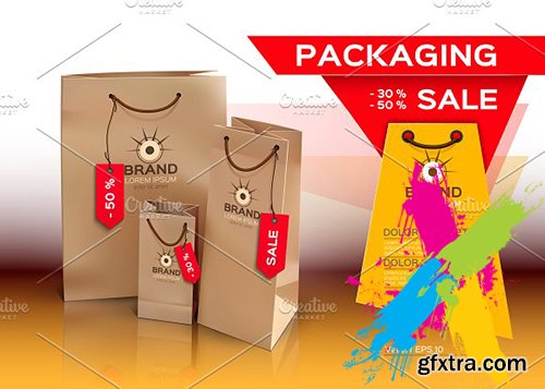 CreativeMarket - Vector sales package bags mockup 1984444