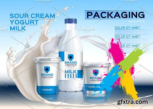 CreativeMarket - Vector milk package mockup 1984490