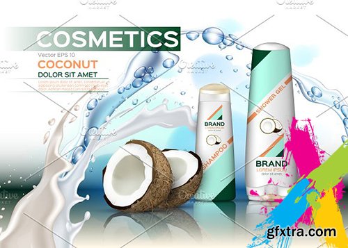 CreativeMarket - Vector coco cosmetic package mockup 1984516