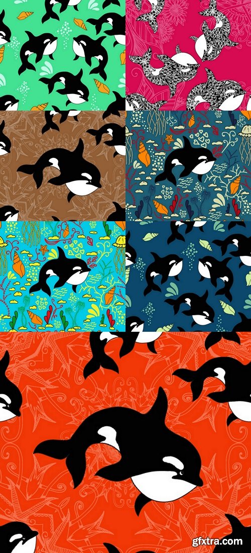 Sea seamless pattern