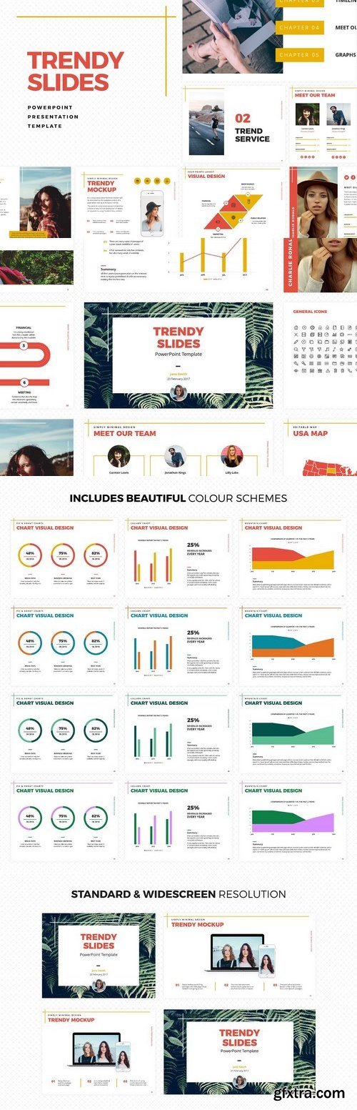 CM - Trendy Slides PowerPoint Template 1328744