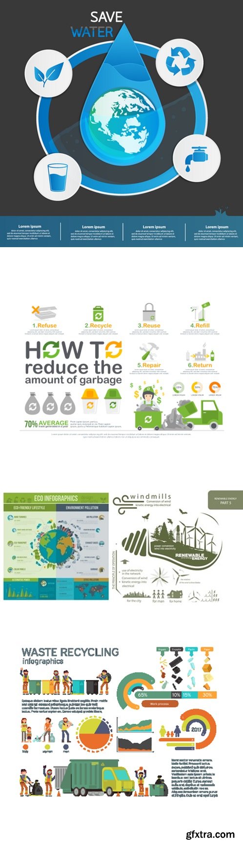 Vectors - Ecology Infographics Set 36