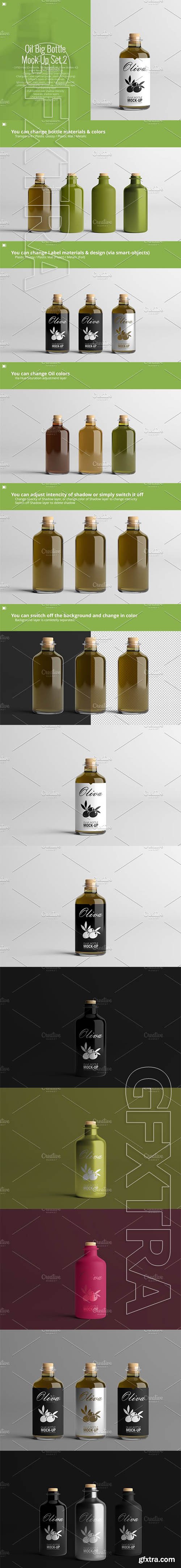 CreativeMarket - Oil Big Bottle Mock-Up Set 2 1984593