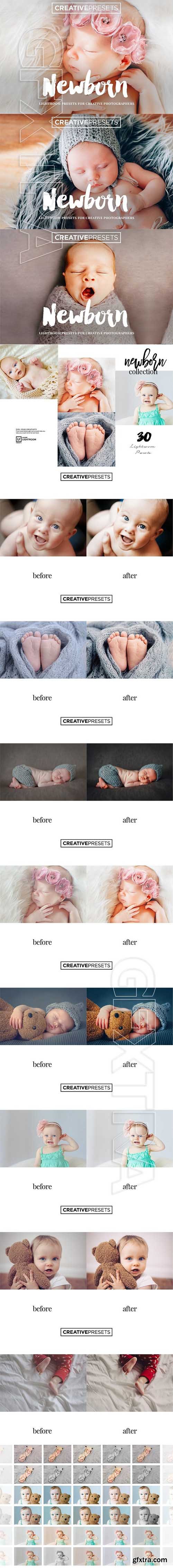 CreativeMarket - 30 Newborn Lightroom Presets 1985140