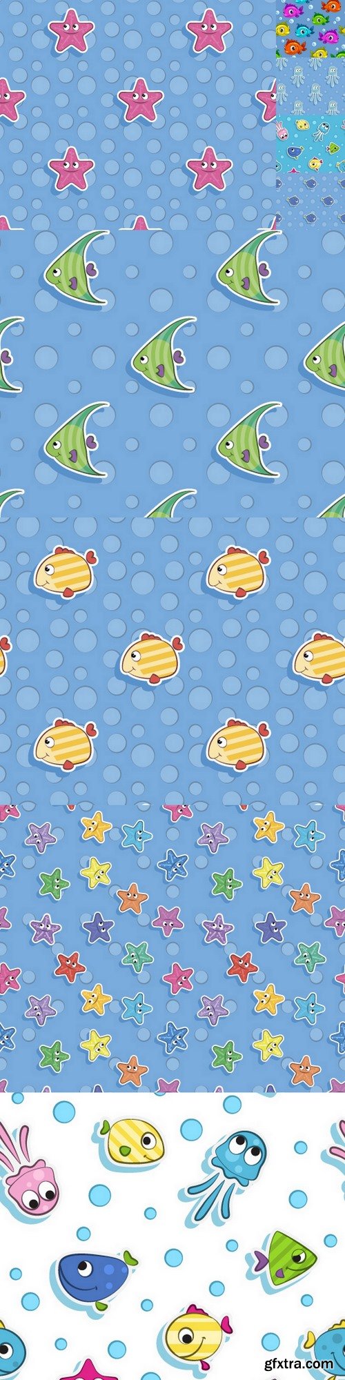 Sea seamless pattern