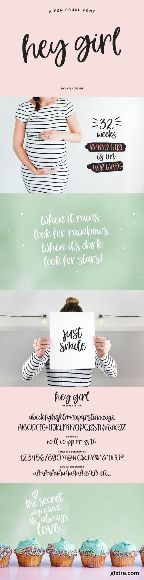 CM - Hey Girl, a fun smooth brush font 1590742