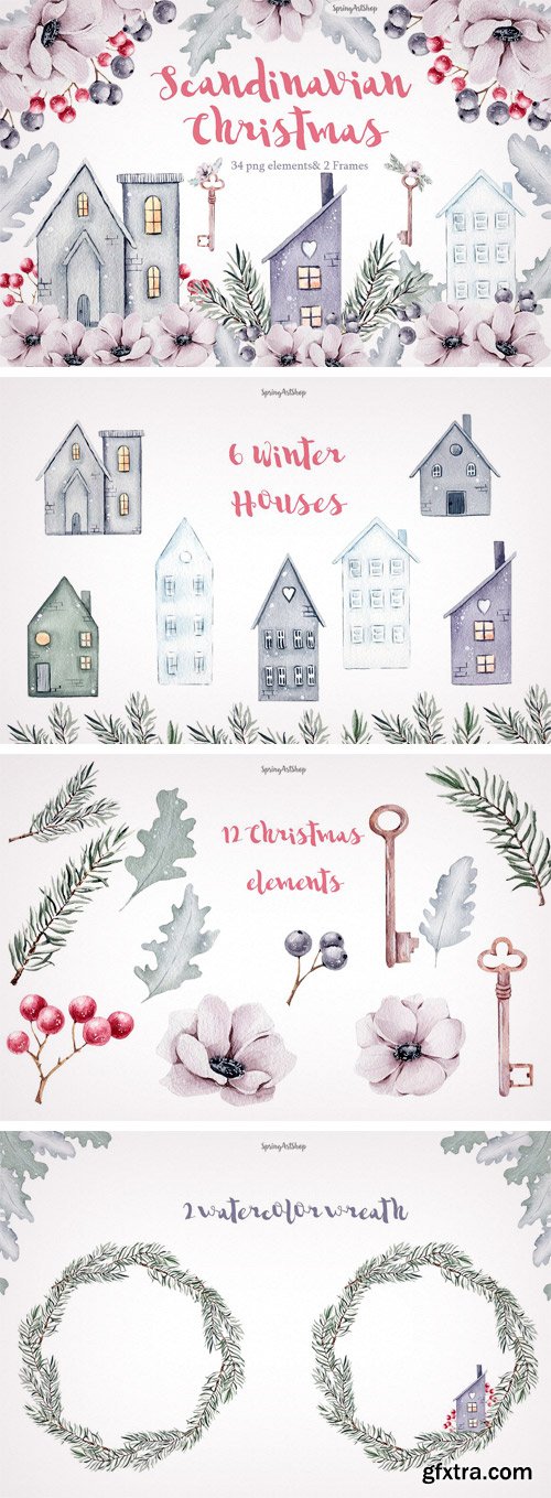 CM - Scandinavian Christmas Clipart 1938223