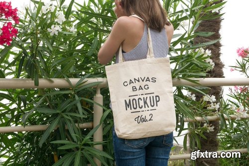 CreativeMarket Canvas Tote Bag Mockups Pack Vol. 2 1955623