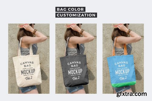 CreativeMarket Canvas Tote Bag Mockups Pack Vol. 2 1955623