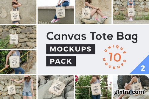 CreativeMarket Canvas Tote Bag Mockups Pack Vol. 2 1955623