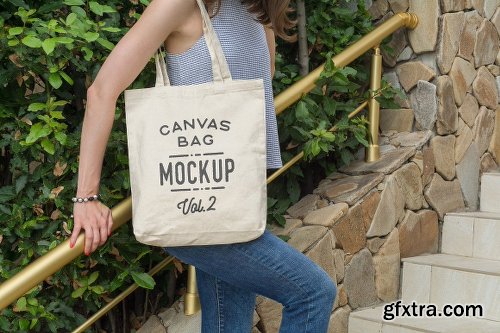 CreativeMarket Canvas Tote Bag Mockups Pack Vol. 2 1955623