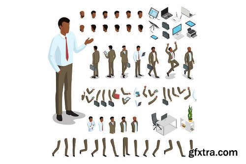 CreativeMarket Isometric Characters Constructor Kit 2006789