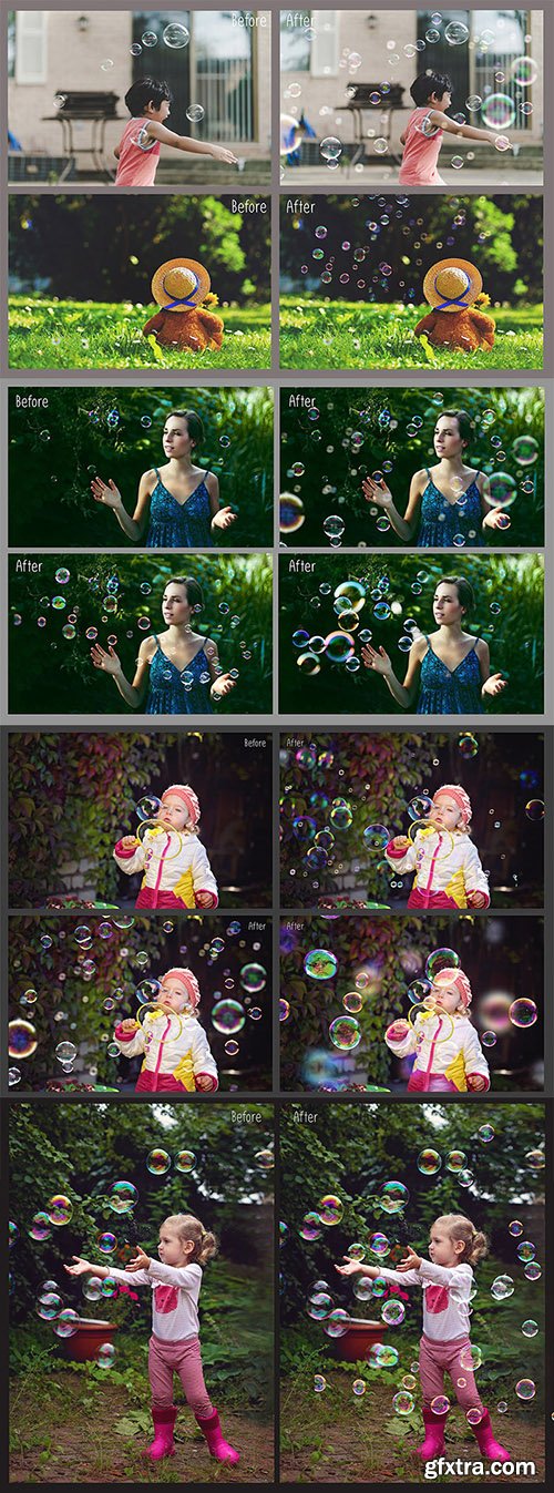 100 Bubbles Photoshop Overlays