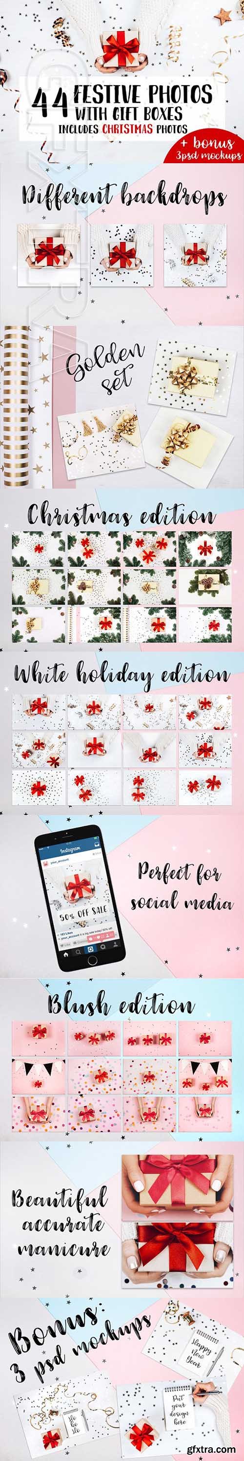 CreativeMarket - 44 Festive Photos With Gift Boxes 1984899