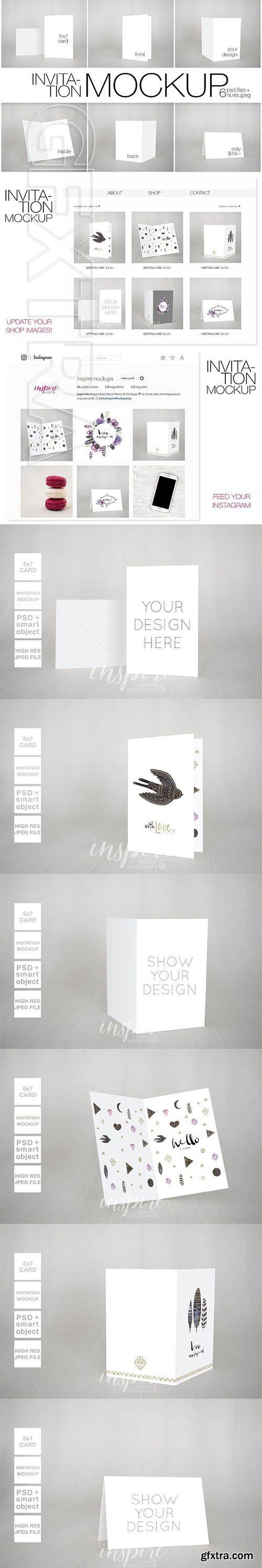 CreativeMarket - 5x7 Card Invitation Nordic Mockup 1985900