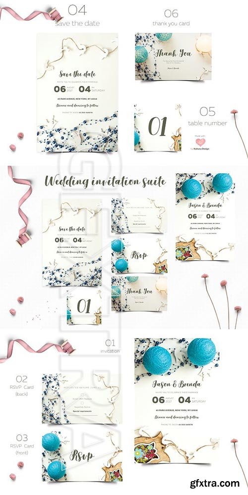 CreativeMarket - Wedding Invitation Suite 1983862