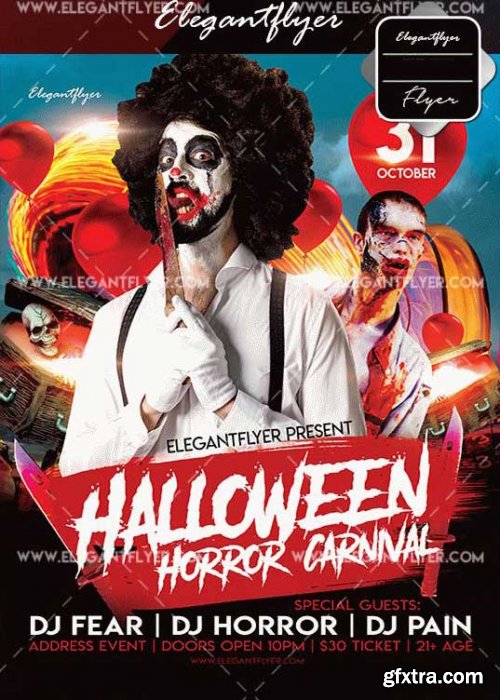 Halloween Horror Carnival V05 2017 Flyer Template