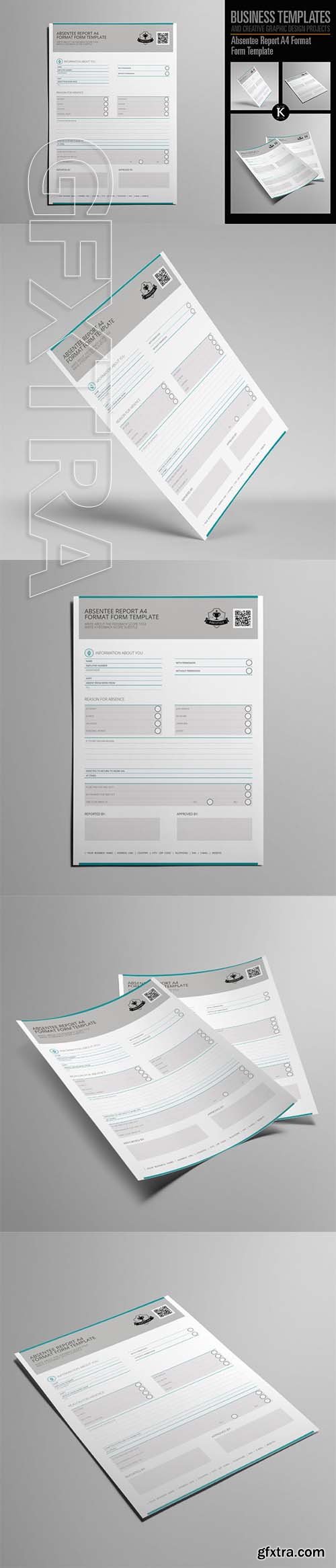 CreativeMarket - Absentee Report A4 Format 1984095