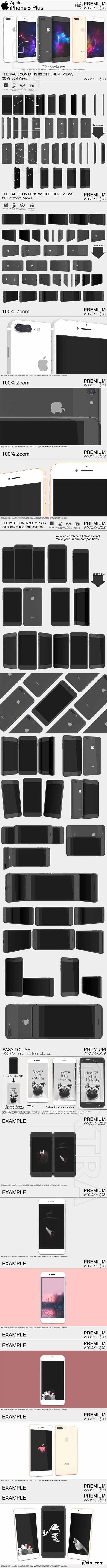 CreativeMarket - iPhone 8 Plus - Gray, Silver & Gold 2003411