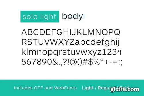 CreativeMarket SOLO SANS - OTF & Webfonts Unlimited 17144