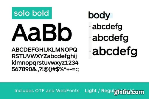 CreativeMarket SOLO SANS - OTF & Webfonts Unlimited 17144