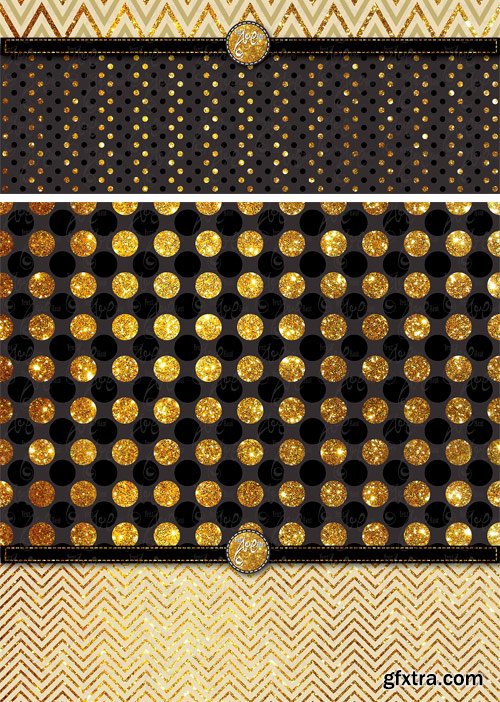 CM - Gold Glitter Digital Paper Pack 1906027