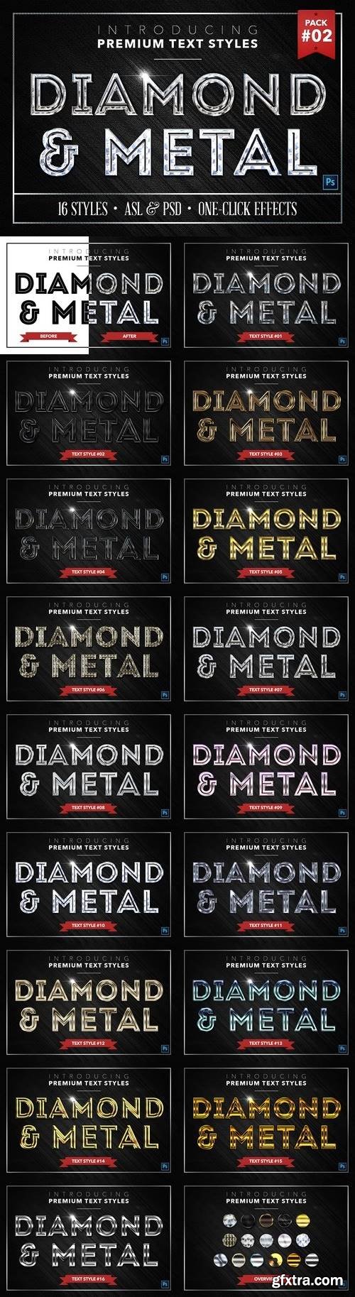 CM - Diamond & Metal #2 - 16 Text Styles 1274247