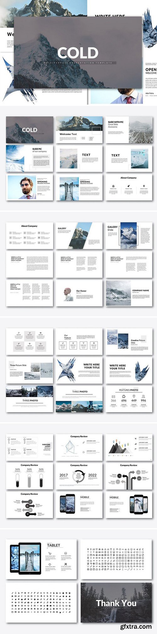 CM - Cold Minimal Keynote Template 1943735