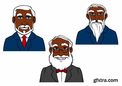 Old man older man grandmother grandfather vector image 25 EPS