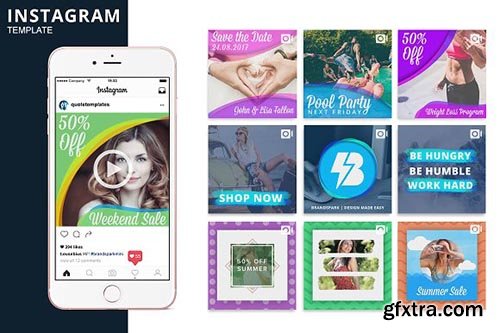 CreativeMarket - Instagram Video Photoshop Template 1984607