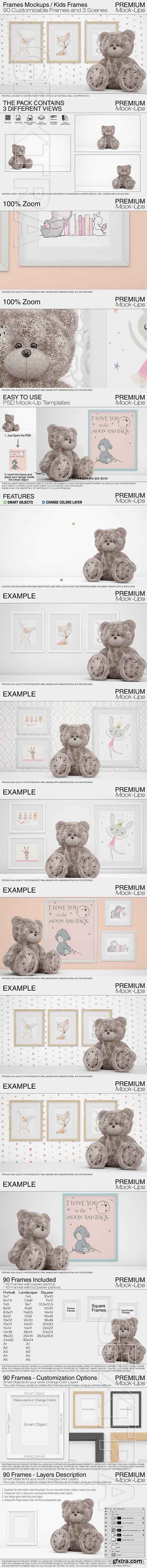 CreativeMarket - Frames Mockups - Nursery Frames 1953366