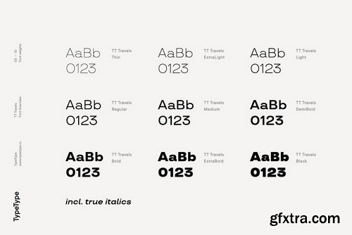 TT Travels Font Family