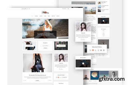 ThemeForest - Hillary - Simple and Elegant Blog PSD Template | Personal 19336420