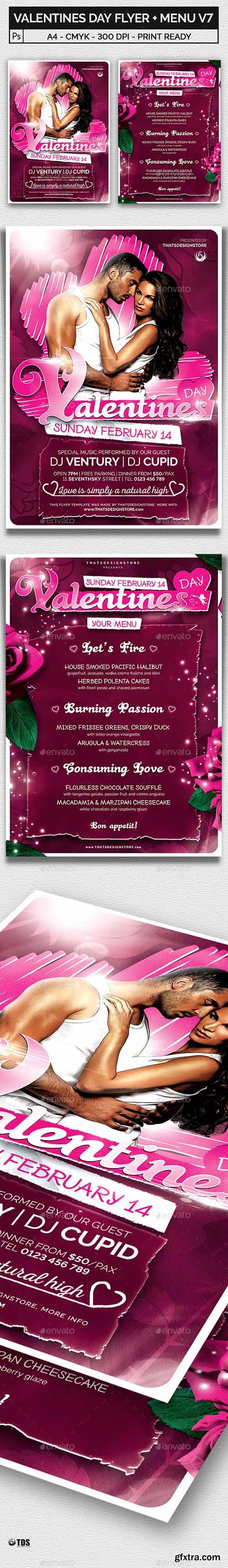 Graphicriver - Valentines Day Flyer + Menu Bundle V7 14427136