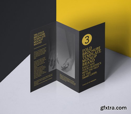 Psd Tri Fold Mockup US A4 Vol 6