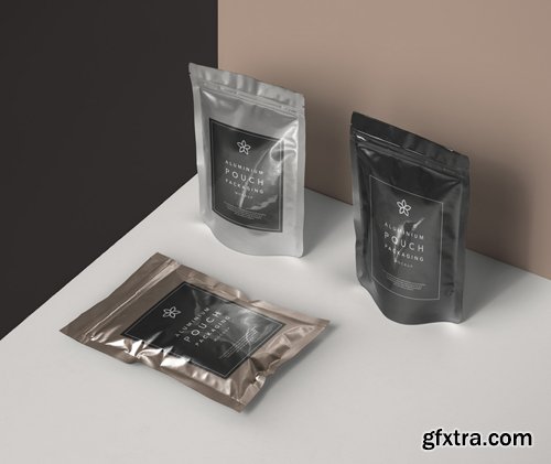 Psd Metal Foil Packaging Mockup Vol 2