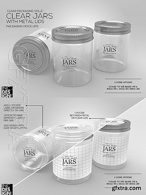 CM - Clear Jars with Metal Lids 1319397