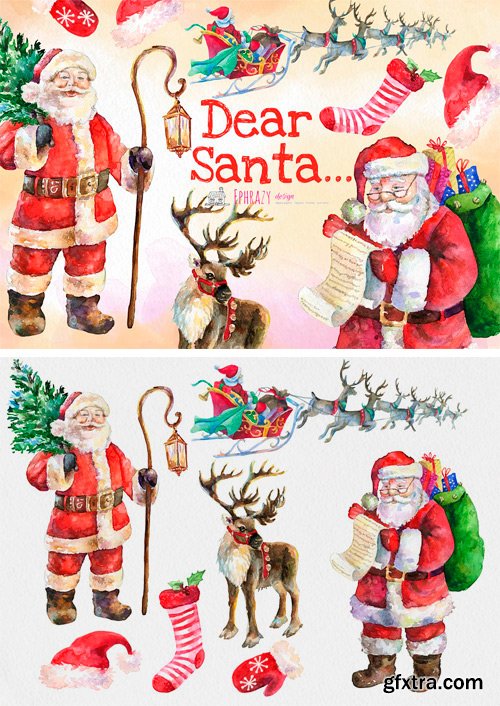 CM - Christmas Clipart. Santa Clipart 1905013