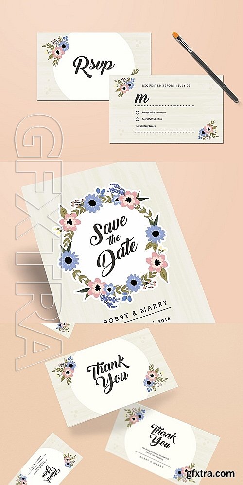 CM - Floral Wedding Invitation Suite 1325795