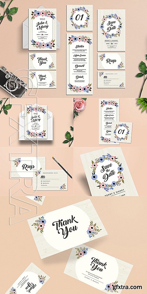 CM - Floral Wedding Invitation Suite 1325795