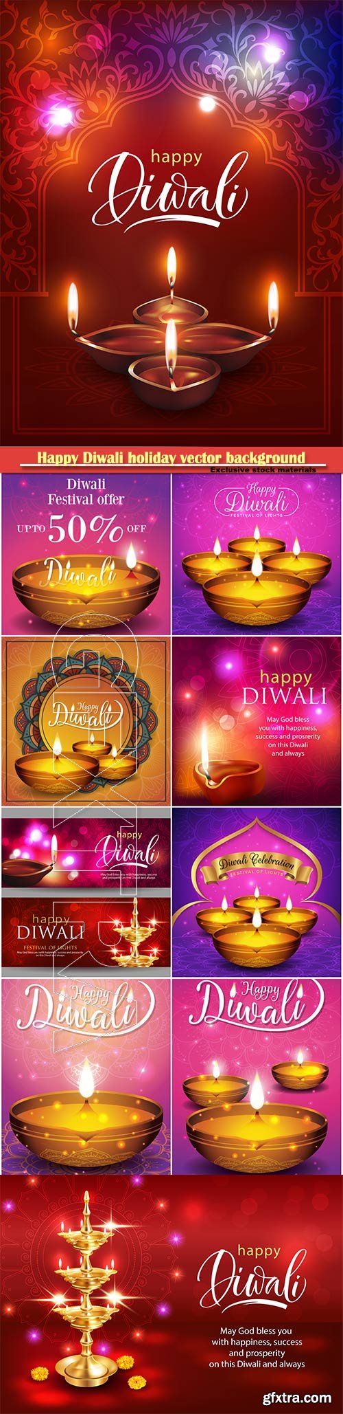 Happy Diwali holiday beautiful vector background